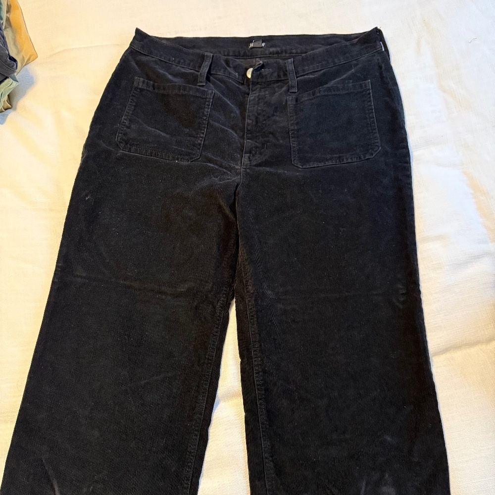 J.Crew Sailor Slim Wide Pants, black